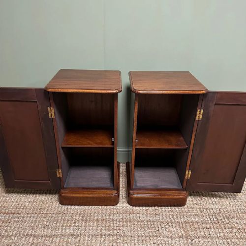 ANTIQUE VICTORIAN MAHOGANY PAIR OF BEDSIDE CABINETS - ADDITIONAL PHOTO 4