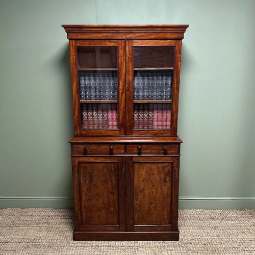 STRIKING VICTORIAN MAHOGANY ANTIQUE BOOKCASE BY HEALS - ADDITIONAL PHOTO 1