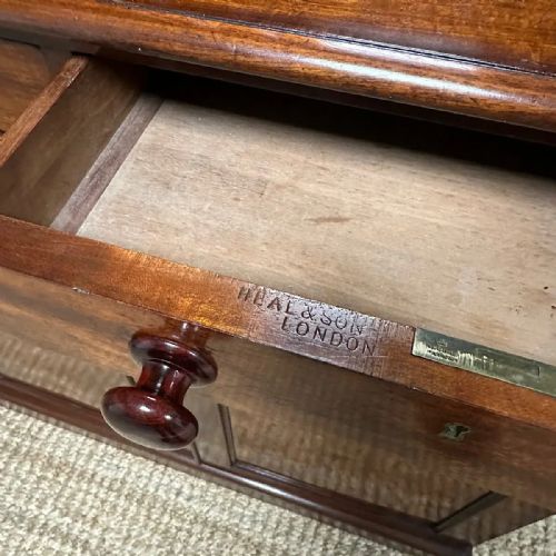 STRIKING VICTORIAN MAHOGANY ANTIQUE BOOKCASE BY HEALS - ADDITIONAL PHOTO 2