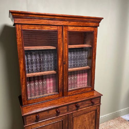 STRIKING VICTORIAN MAHOGANY ANTIQUE BOOKCASE BY HEALS - ADDITIONAL PHOTO 4