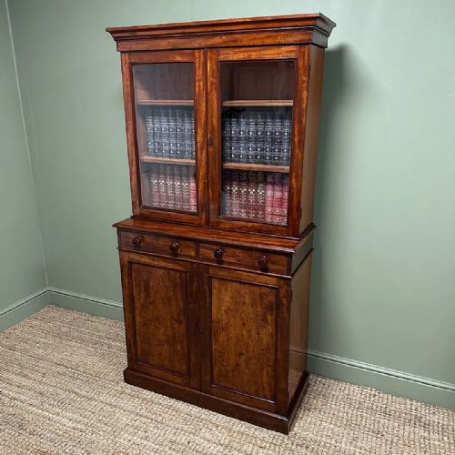 STRIKING VICTORIAN MAHOGANY ANTIQUE BOOKCASE BY HEALS - ADDITIONAL PHOTO 6