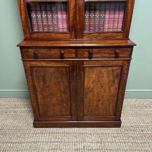 STRIKING VICTORIAN MAHOGANY ANTIQUE BOOKCASE BY HEALS - ADDITIONAL PHOTO 7