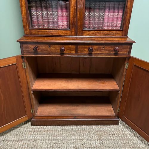 STRIKING VICTORIAN MAHOGANY ANTIQUE BOOKCASE BY HEALS - ADDITIONAL PHOTO 8