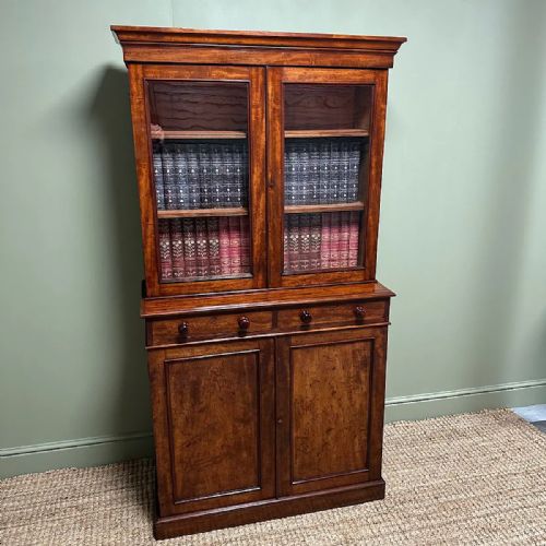 STRIKING VICTORIAN MAHOGANY ANTIQUE BOOKCASE BY HEALS - ADDITIONAL PHOTO 9