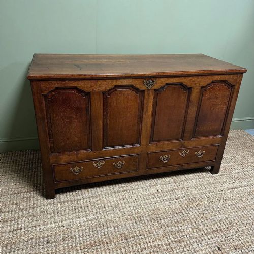 COUNTRY HOUSE PERIOD ANTIQUE OAK MULE CHEST - ADDITIONAL PHOTO 7