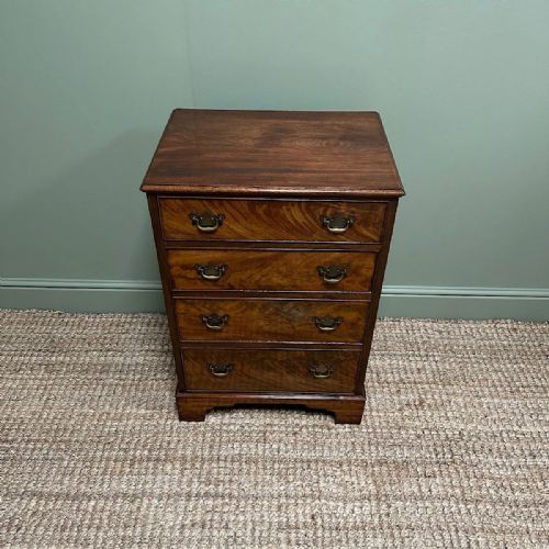 STUNNING MAHOGANY SMALL ANTIQUE CHEST OF DRAWERS - ADDITIONAL PHOTO 2