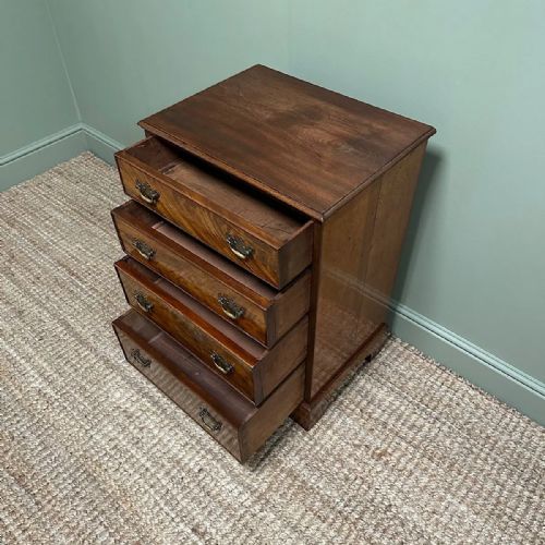 STUNNING MAHOGANY SMALL ANTIQUE CHEST OF DRAWERS - ADDITIONAL PHOTO 3