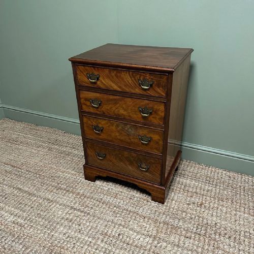 STUNNING MAHOGANY SMALL ANTIQUE CHEST OF DRAWERS - ADDITIONAL PHOTO 7