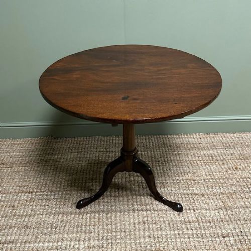 antique georgian mahogany tripod table - CATEGORY: ANTIQUE TABLES - DATED 18TH CENTURY