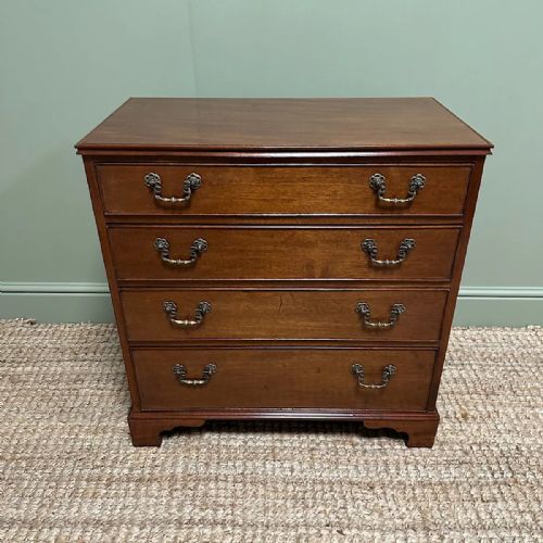 SMALL GEORGIAN DESIGN EDWARDIAN ANTIQUE CHEST OF DRAWERS - ADDITIONAL PHOTO 2