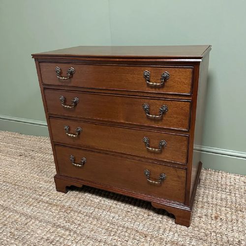 SMALL GEORGIAN DESIGN EDWARDIAN ANTIQUE CHEST OF DRAWERS - ADDITIONAL PHOTO 3
