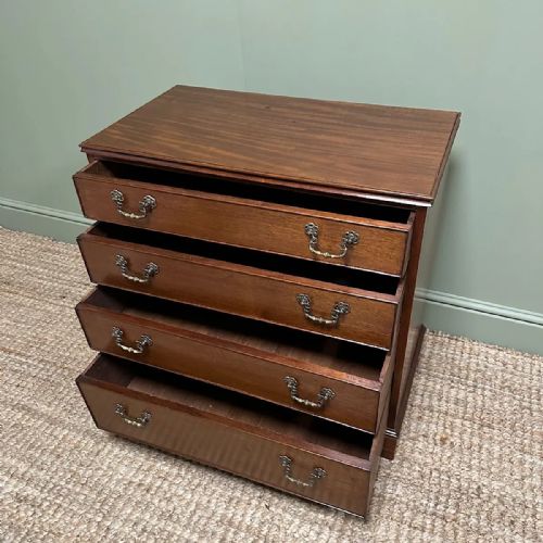 SMALL GEORGIAN DESIGN EDWARDIAN ANTIQUE CHEST OF DRAWERS - ADDITIONAL PHOTO 4