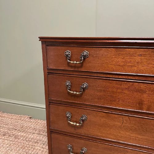 SMALL GEORGIAN DESIGN EDWARDIAN ANTIQUE CHEST OF DRAWERS - ADDITIONAL PHOTO 5