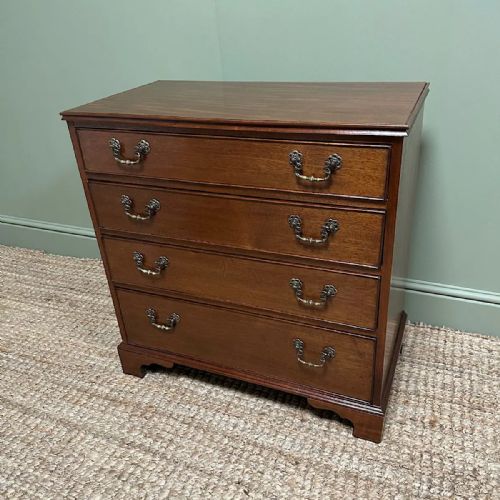 SMALL GEORGIAN DESIGN EDWARDIAN ANTIQUE CHEST OF DRAWERS - ADDITIONAL PHOTO 8