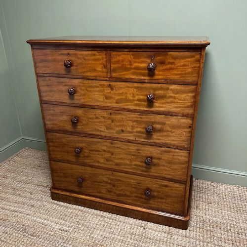 TALL ANTIQUE VICTORIAN MAHOGANY CHEST OF DRAWERS BY JMAPLE - ADDITIONAL PHOTO 9