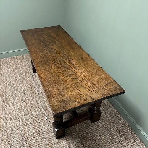 QUALITY SOLID OAK ANTIQUE REFECTORY TABLE - ADDITIONAL PHOTO 2