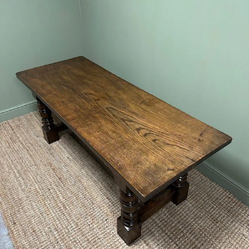 QUALITY SOLID OAK ANTIQUE REFECTORY TABLE - ADDITIONAL PHOTO 3