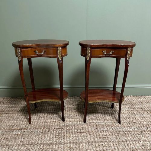 superb pair of antique side tables lamp tables - CATEGORY: ANTIQUE TABLES - DATED EDWARDIAN