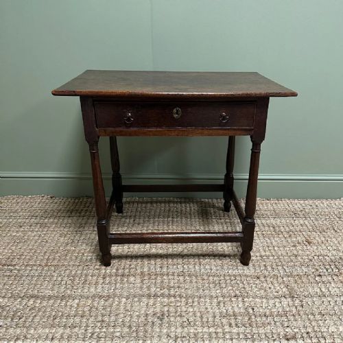 PERIOD COUNTRY HOUSE ANTIQUE OAK LOW BOY SIDE TABLE - ADDITIONAL PHOTO 1