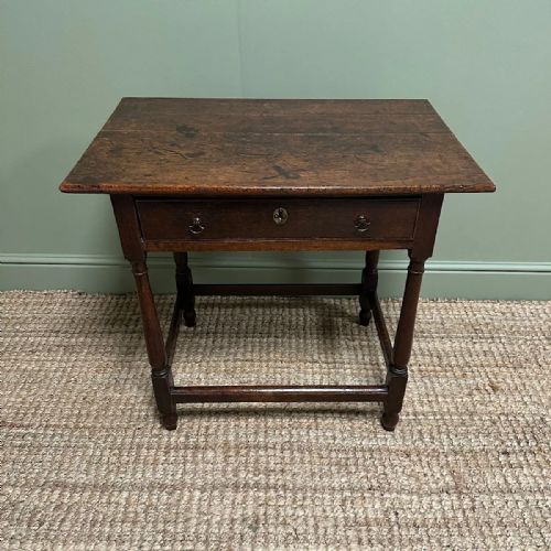 PERIOD COUNTRY HOUSE ANTIQUE OAK LOW BOY SIDE TABLE - ADDITIONAL PHOTO 2