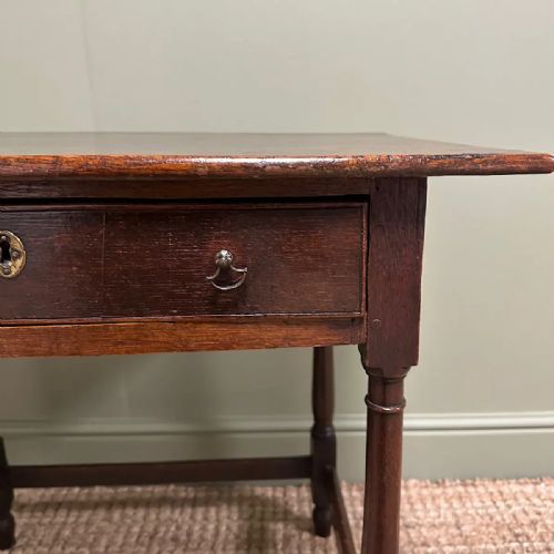PERIOD COUNTRY HOUSE ANTIQUE OAK LOW BOY SIDE TABLE - ADDITIONAL PHOTO 4