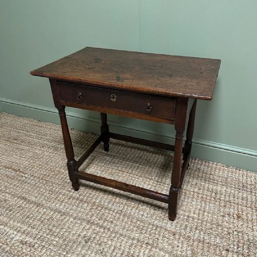 PERIOD COUNTRY HOUSE ANTIQUE OAK LOW BOY SIDE TABLE - ADDITIONAL PHOTO 6