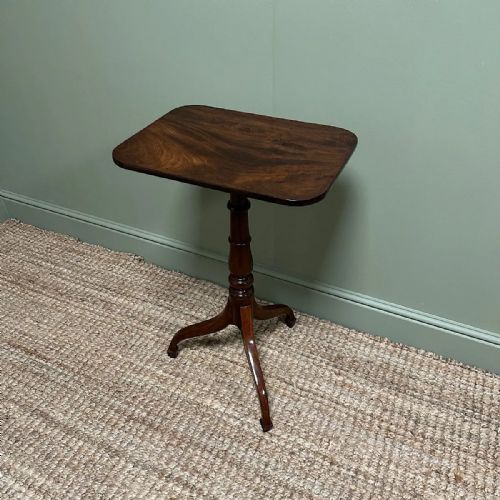 ELEGANT 19TH CENTURY ANTIQUE MAHOGANY OCCASIONAL TABLE - ADDITIONAL PHOTO 6