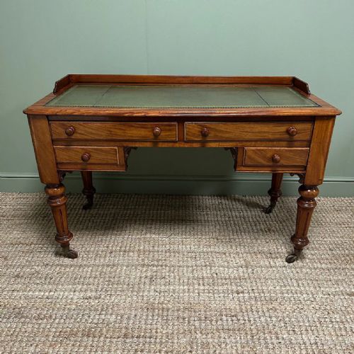 quality antique victorian mahogany writing table - CATEGORY: ANTIQUE DESKS - DATED 19TH CENTURY