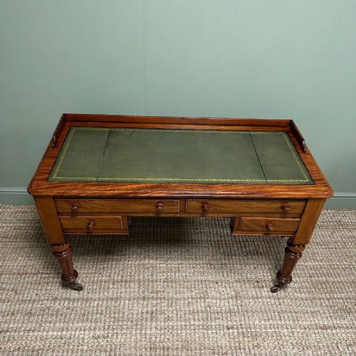 QUALITY ANTIQUE VICTORIAN MAHOGANY WRITING TABLE - ADDITIONAL PHOTO 3