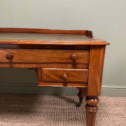 QUALITY ANTIQUE VICTORIAN MAHOGANY WRITING TABLE - ADDITIONAL PHOTO 5