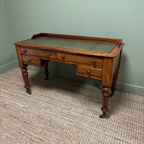 QUALITY ANTIQUE VICTORIAN MAHOGANY WRITING TABLE - ADDITIONAL PHOTO 7