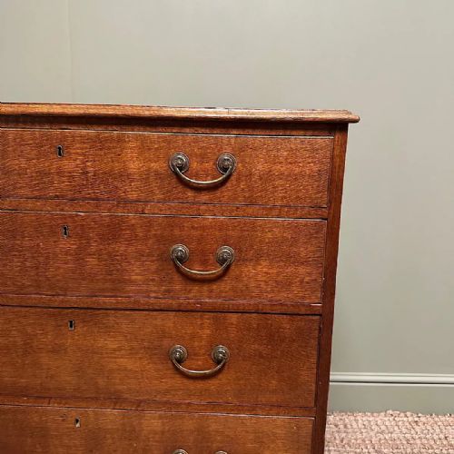 STUNNING LATE 18TH CENTURY OAK CHEST OF DRAWERS - ADDITIONAL PHOTO 6