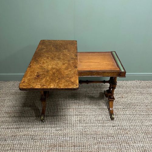 STUNNING WALNUT ANTIQUE VICTORIAN CARD TABLE GAMES TABLE - ADDITIONAL PHOTO 3