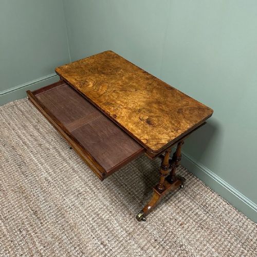 STUNNING WALNUT ANTIQUE VICTORIAN CARD TABLE GAMES TABLE - ADDITIONAL PHOTO 5