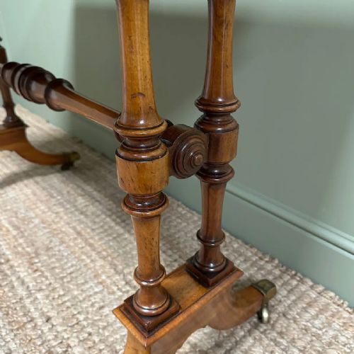 STUNNING WALNUT ANTIQUE VICTORIAN CARD TABLE GAMES TABLE - ADDITIONAL PHOTO 7