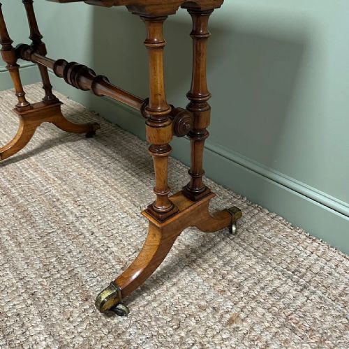 STUNNING WALNUT ANTIQUE VICTORIAN CARD TABLE GAMES TABLE - ADDITIONAL PHOTO 8