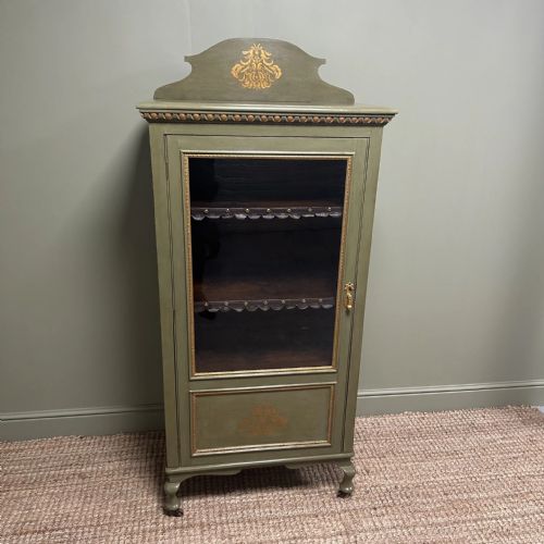 ELEGANT EDWARDIAN ANTIQUE PAINTED CABINET - ADDITIONAL PHOTO 2