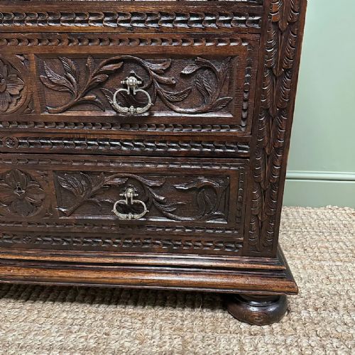 SPECTACULAR ANTIQUE VICTORIAN OAK CHEST OF DRAWERS - ADDITIONAL PHOTO 5