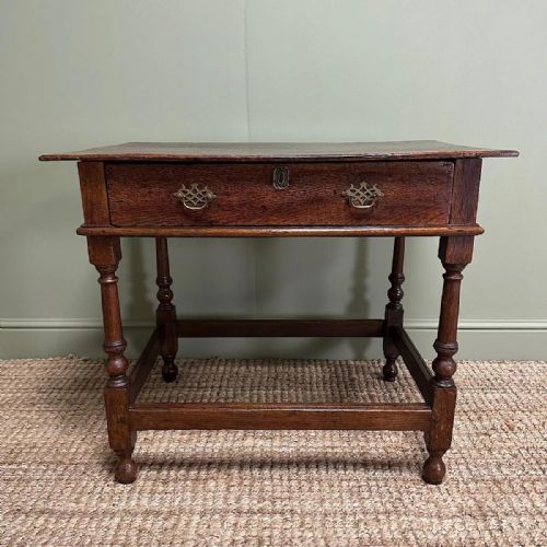 quality antique georgian oak side table - CATEGORY: ANTIQUE TABLES - DATED GEORGIAN
