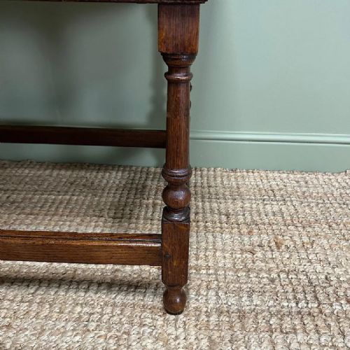 QUALITY ANTIQUE GEORGIAN OAK SIDE TABLE - ADDITIONAL PHOTO 2