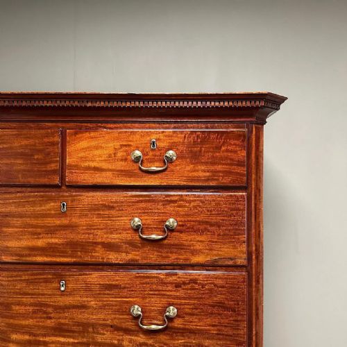 SPECTACULAR MAHOGANY ANTIQUE GEORGIAN CHEST ON CHEST TALL BOY - ADDITIONAL PHOTO 8