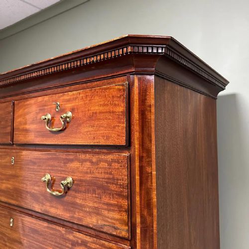 SPECTACULAR MAHOGANY ANTIQUE GEORGIAN CHEST ON CHEST TALL BOY - ADDITIONAL PHOTO 1