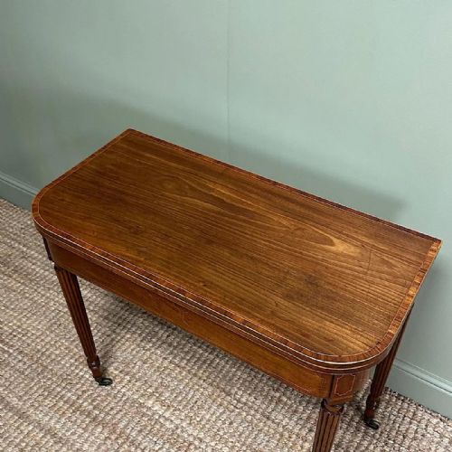 SPECTACULAR 19TH CENTURY ANTIQUE MAHOGANY TEA TABLE - ADDITIONAL PHOTO 8