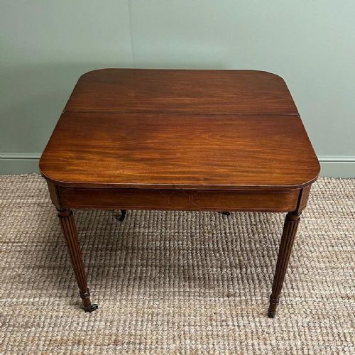 SPECTACULAR 19TH CENTURY ANTIQUE MAHOGANY TEA TABLE - ADDITIONAL PHOTO 6