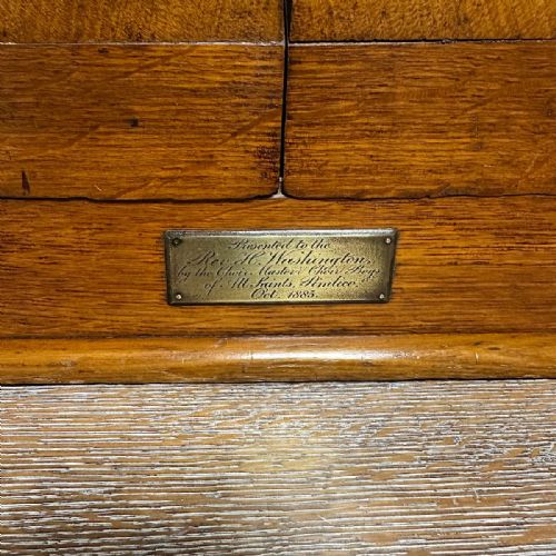 MAGNIFICENT QUALITY VICTORIAN OAK ANTIQUE STATIONARY CABINET - ADDITIONAL PHOTO 5