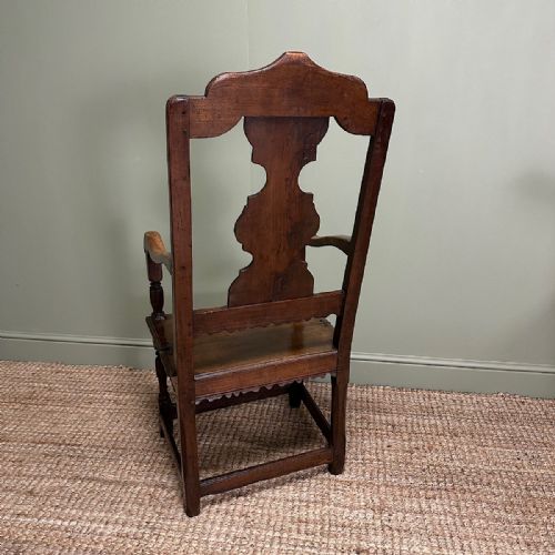 PERIOD OAK GEORGIAN ANTIQUE COUNTRY CHAIR DATED 1793 - ADDITIONAL PHOTO 1