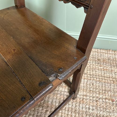 PERIOD OAK GEORGIAN ANTIQUE COUNTRY CHAIR DATED 1793 - ADDITIONAL PHOTO 2