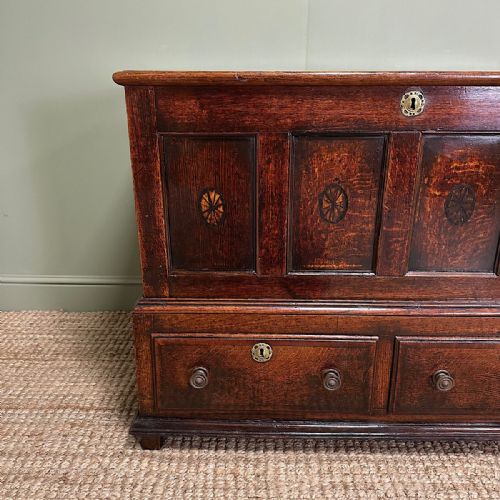 COUNTRY HOUSE PERIOD ANTIQUE OAK MULE CHEST - ADDITIONAL PHOTO 5
