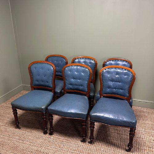 QUALITY SET OF SIX ANTIQUE VICTORIAN MAHOGANY DINING CHAIRS - ADDITIONAL PHOTO 6