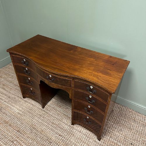 OUTSTANDING LARGE INLAID VICTORIAN MAHOGANY DESK - ADDITIONAL PHOTO 3